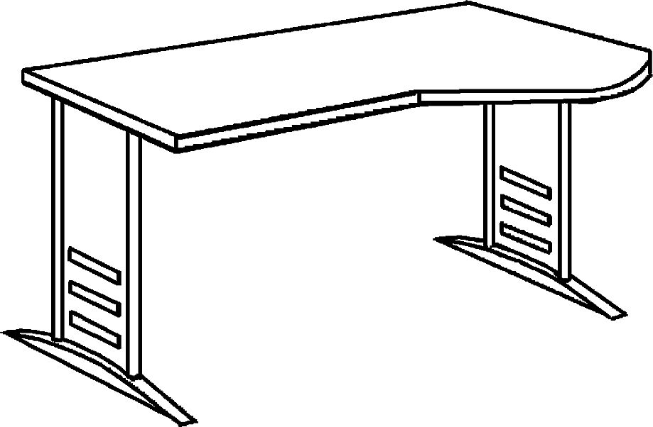 TINO - Euro-EDV-Tisch mit C-Fußgestell Arbeitsplattenvertiefung rechts Tischplatte lichtgrau