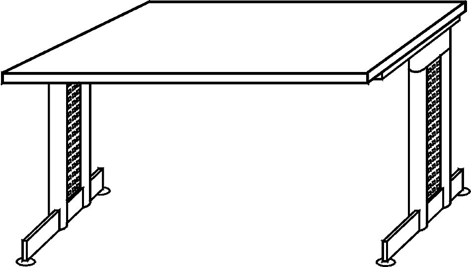 EUROKRAFTpro NICOLA - Schreibtisch C-Fuß-Gestell, höhenverstellbar HxBxT 720 x 1600 x 800 mm, weiß