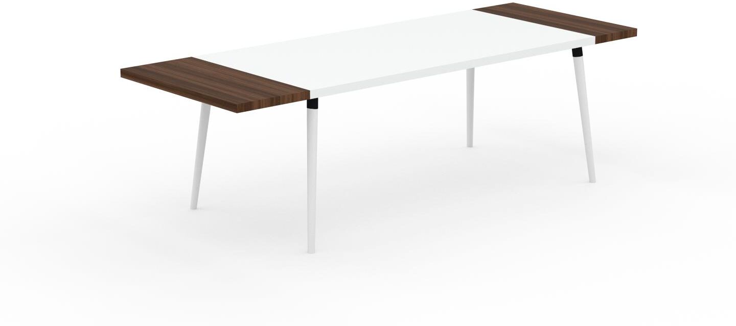 MYCS Designer Esstisch Massivholz Weiß - Individueller Designer-Massivholztisch: Einzigartiges Design - 250 x 75 x 90 cm, Modular