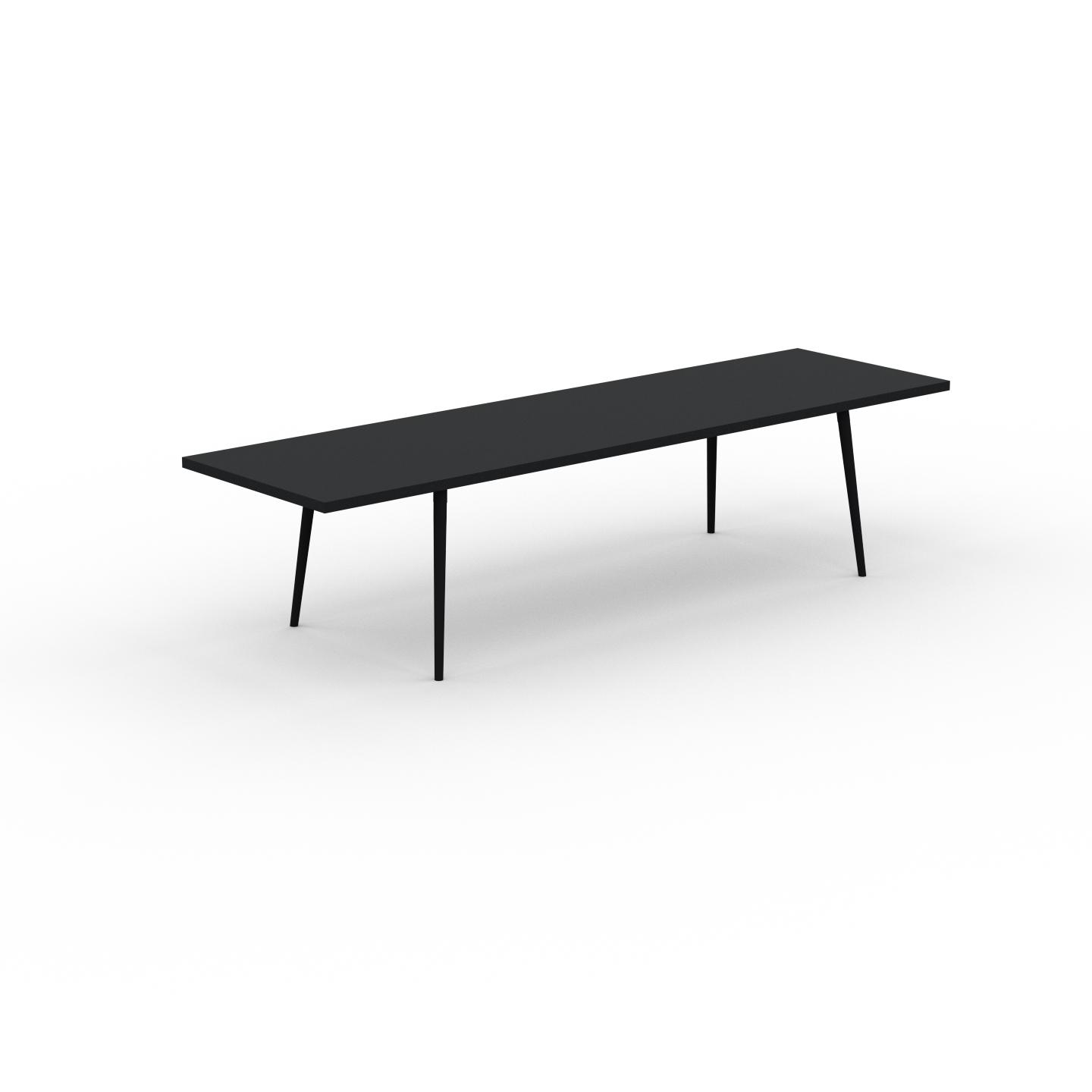 MYCS Designer Esstisch Massivholz Schwarz - Individueller Designer-Massivholztisch: Einzigartiges Design - 320 x 75 x 90 cm, Modular