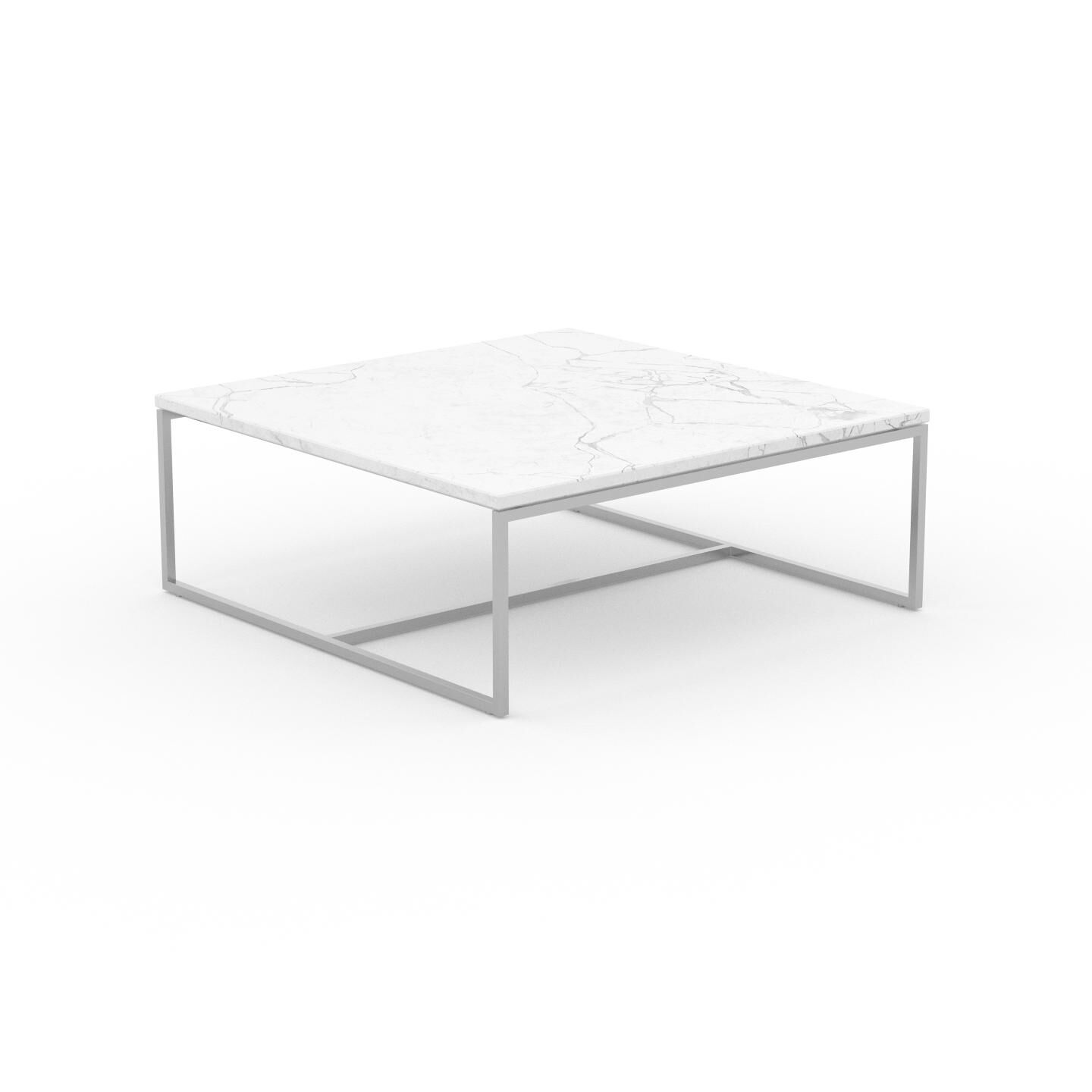 MYCS Couchtisch Marmor, Weißer Carrara - Eleganter Sofatisch: Beste Qualität, einzigartiges Design - 81 x 31 x 81 cm, Konfigurator