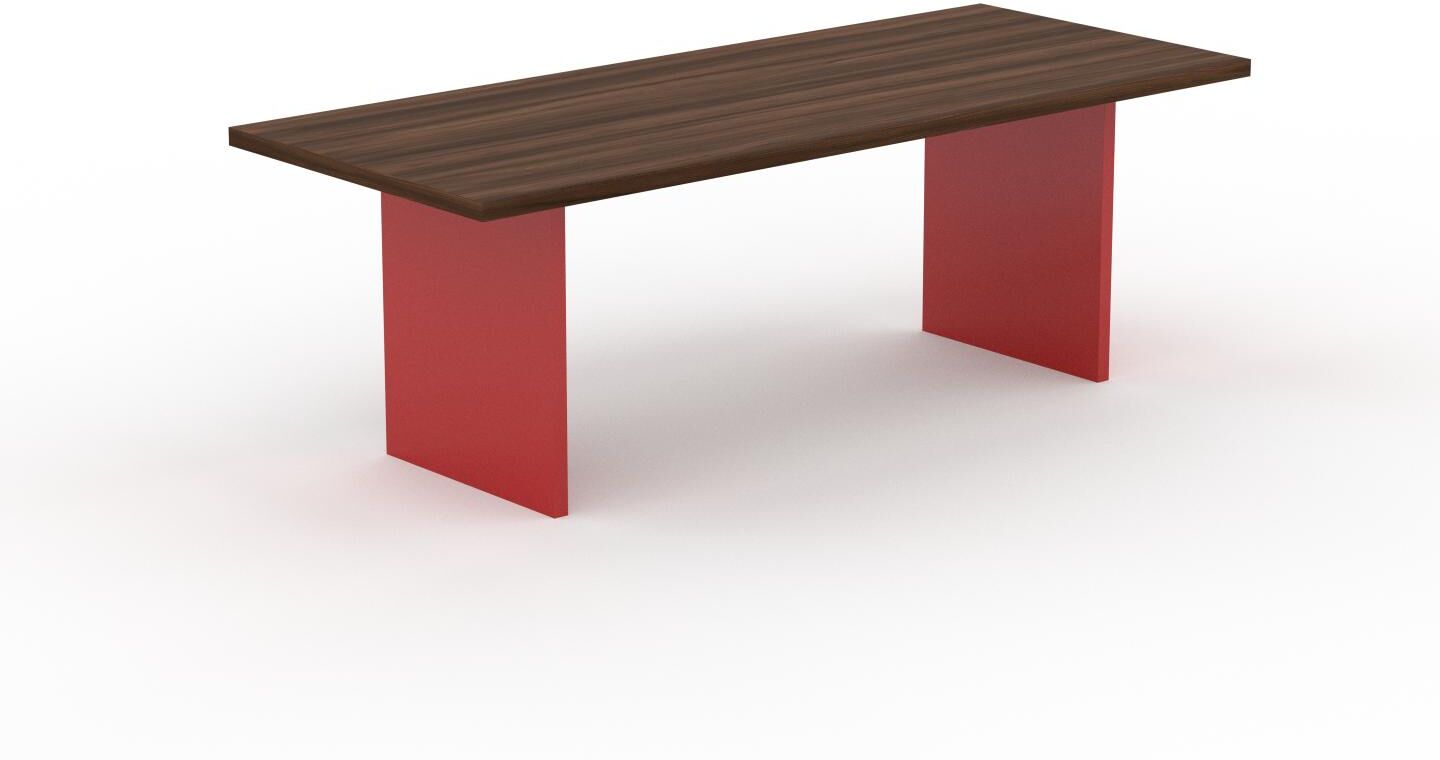 MYCS Holztisch Massivholz Nussbaum, zertifiziertes Holz - Eleganter Esstisch, Massivholztisch: Einzigartiges Design - 220 x 75 x 90 cm, konfigurierbar