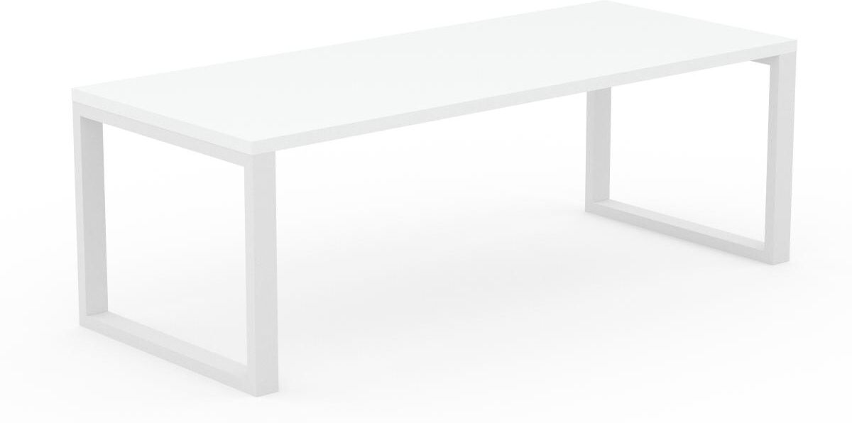 MYCS Designer Esstisch Massivholz Weiß - Individueller Designer-Massivholztisch: Einzigartiges Design - 220 x 75 x 90 cm, Modular