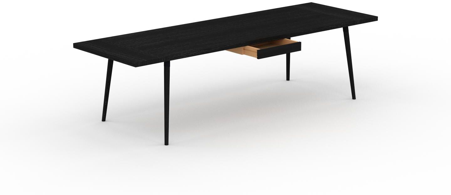 MYCS Schreibtisch Massivholz Wenge - Moderner Massivholz-Schreibtisch: mit 1 Schublade/n - Hochwertige Materialien - 280 x 75 x 90 cm, konfigurierbar