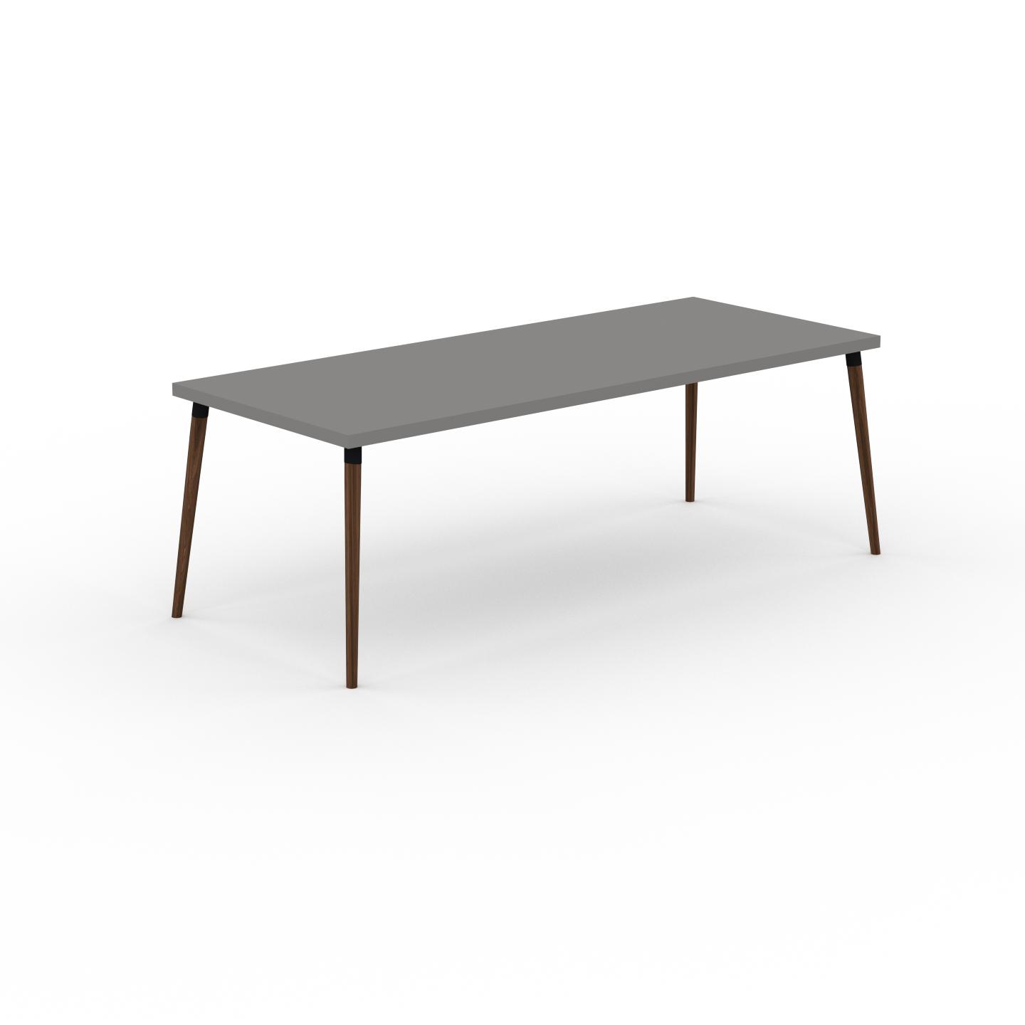 MYCS Designer Esstisch Massivholz Grau - Individueller Designer-Massivholztisch: Einzigartiges Design - 220 x 75 x 90 cm, Modular