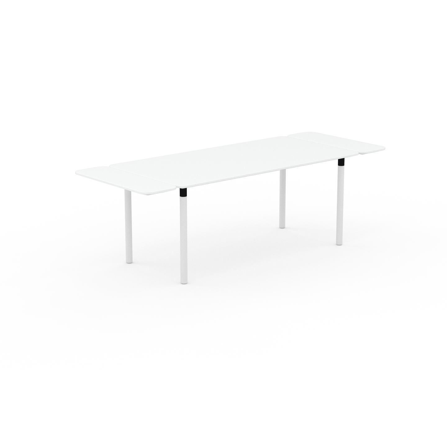 MYCS Designer Esstisch Massivholz Weiß - Individueller Designer-Massivholztisch: Einzigartiges Design - 240 x 75 x 90 cm, Modular
