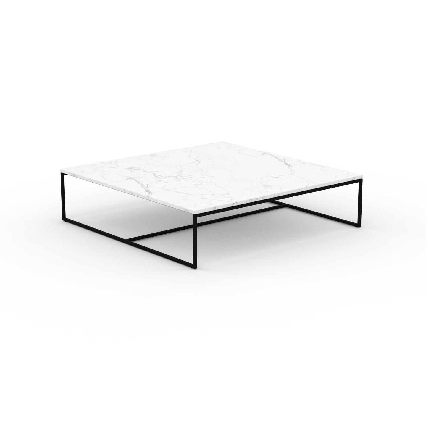 MYCS Couchtisch Marmor, Weißer Carrara - Eleganter Sofatisch: Beste Qualität, einzigartiges Design - 121 x 31 x 121 cm, Konfigurator