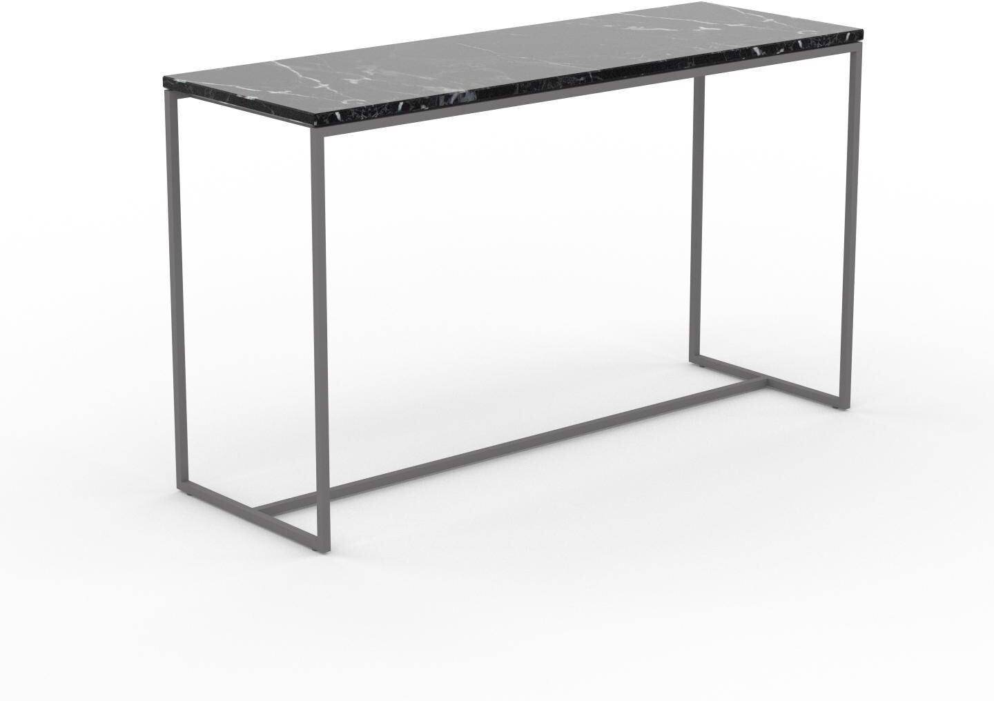 MYCS Konsolentisch Marmor, Schwarzer Marquina - Eleganter Konsolentisch: Beste Qualität, einzigartiges Design - 121 x 71 x 42 cm, konfigurierbar