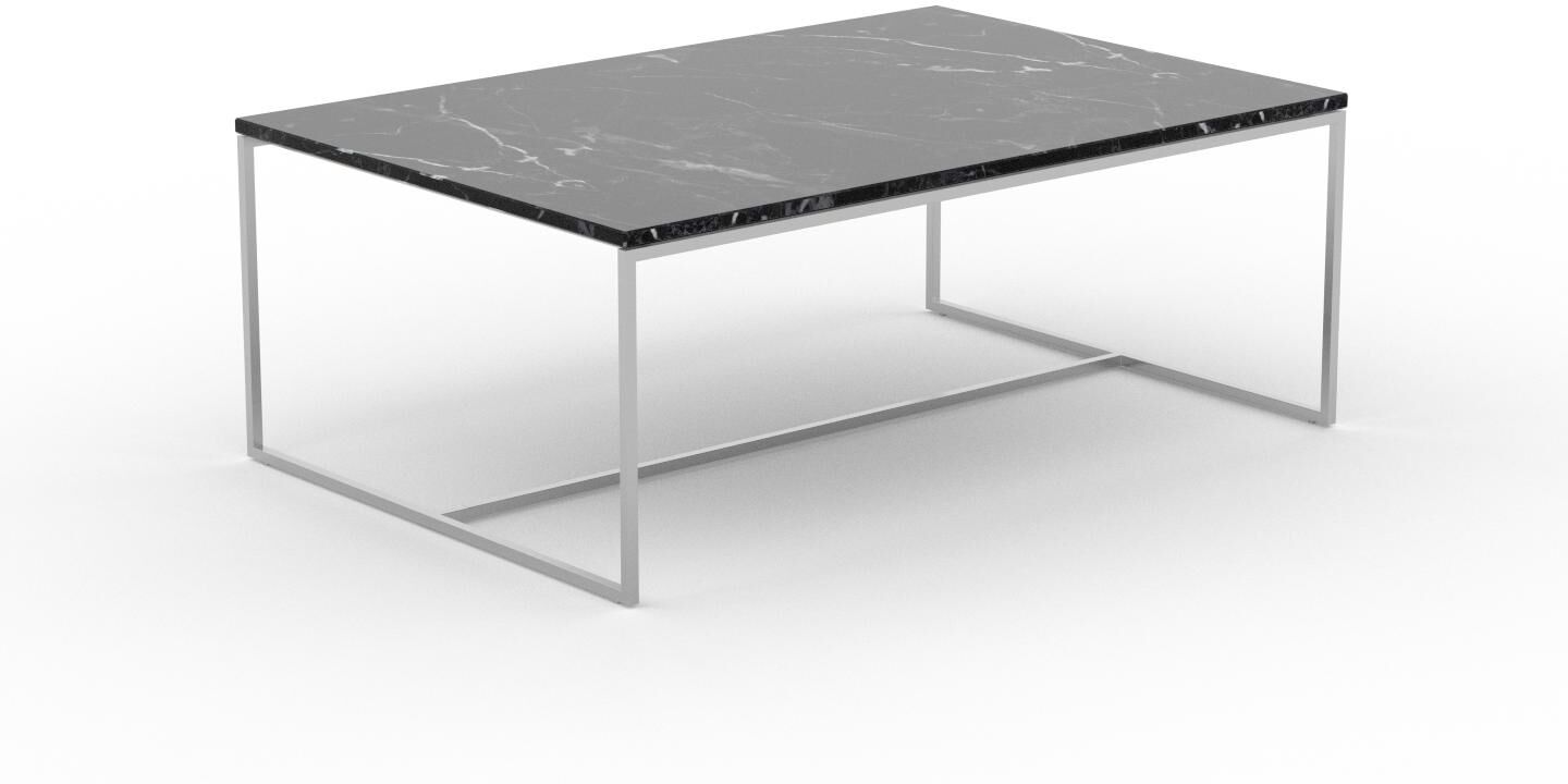 MYCS Couchtisch Marmor, Schwarzer Marquina - Eleganter Sofatisch: Beste Qualität, einzigartiges Design - 121 x 46 x 81 cm, Konfigurator