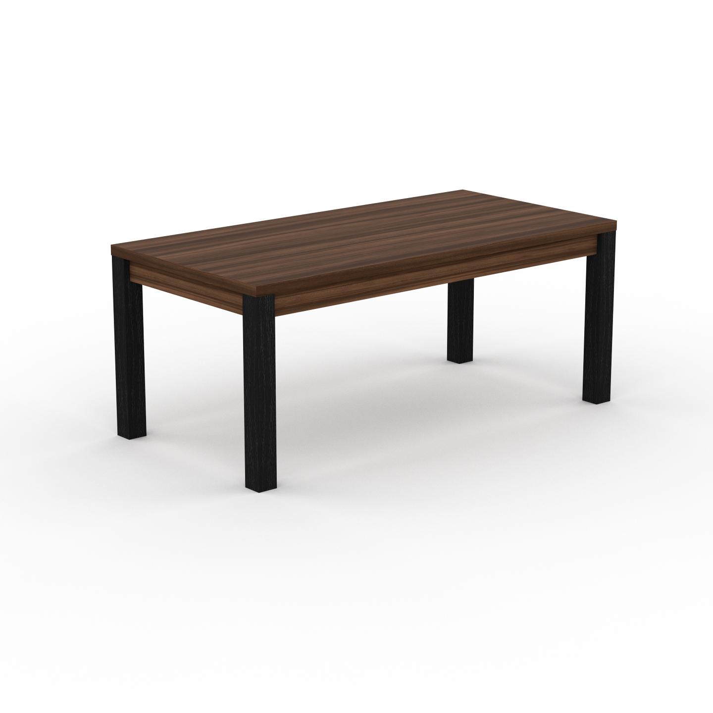 MYCS Holztisch Massivholz Nussbaum - Eleganter Massivholztisch: mit Tischrahmen, hochwertige Materialien - 180 x 76 x 90 cm, konfigurierbar