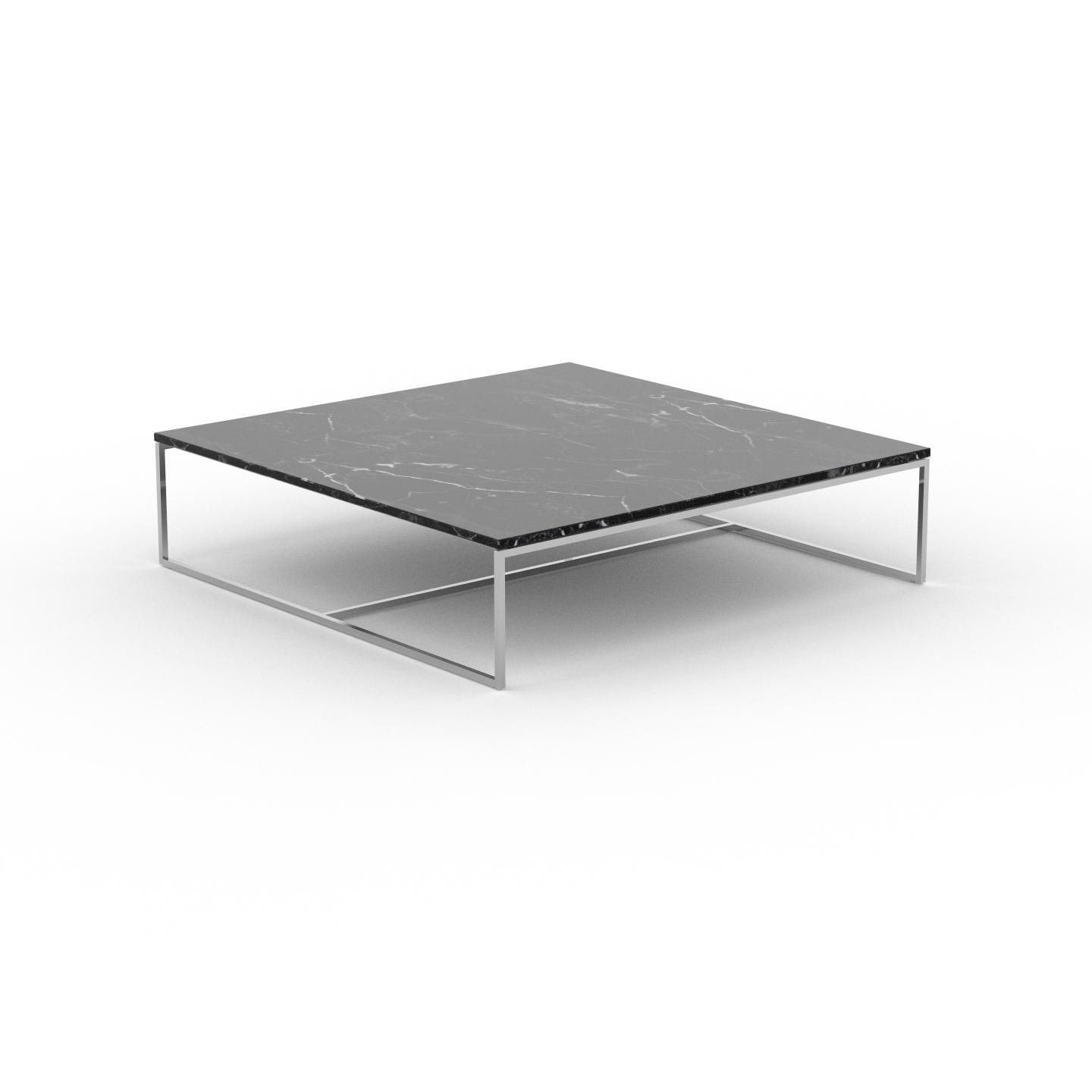 MYCS Couchtisch Marmor, Schwarzer Marquina - Eleganter Sofatisch: Beste Qualität, einzigartiges Design - 121 x 31 x 121 cm, Konfigurator