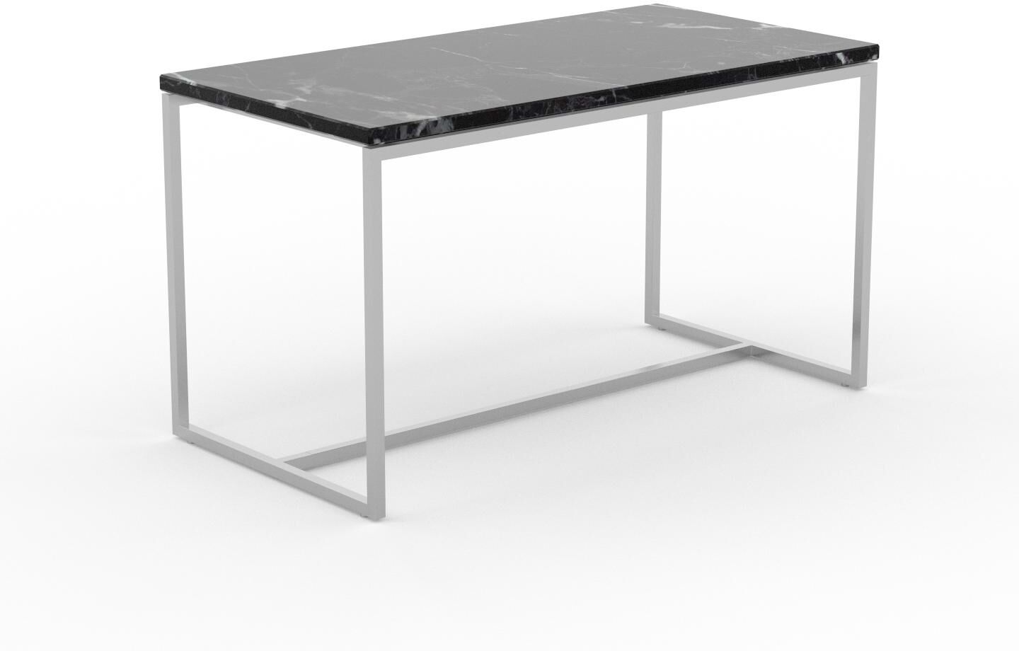 MYCS Beistelltisch Marmor, Schwarzer Marquina - Eleganter Nachttisch: Hochwertige Materialien, einzigartiges Design - 81 x 46 x 42 cm, Komplett anpassbar