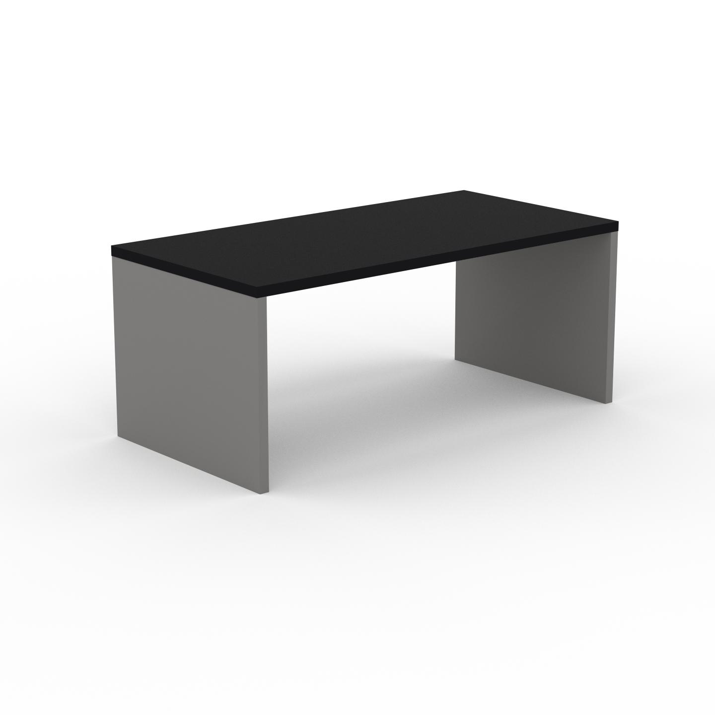 MYCS Schreibtisch Massivholz Schwarz - Moderner Massivholz-Schreibtisch: Einzigartiges Design - 180 x 75 x 90 cm, konfigurierbar