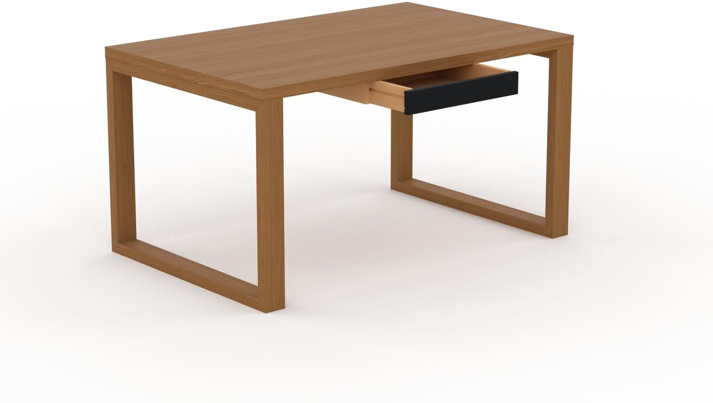 MYCS Holztisch Massivholz Eiche - Eleganter Massivholztisch: mit 1 Schublade/n - Hochwertige Materialien - 140 x 75 x 90 cm, konfigurierbar