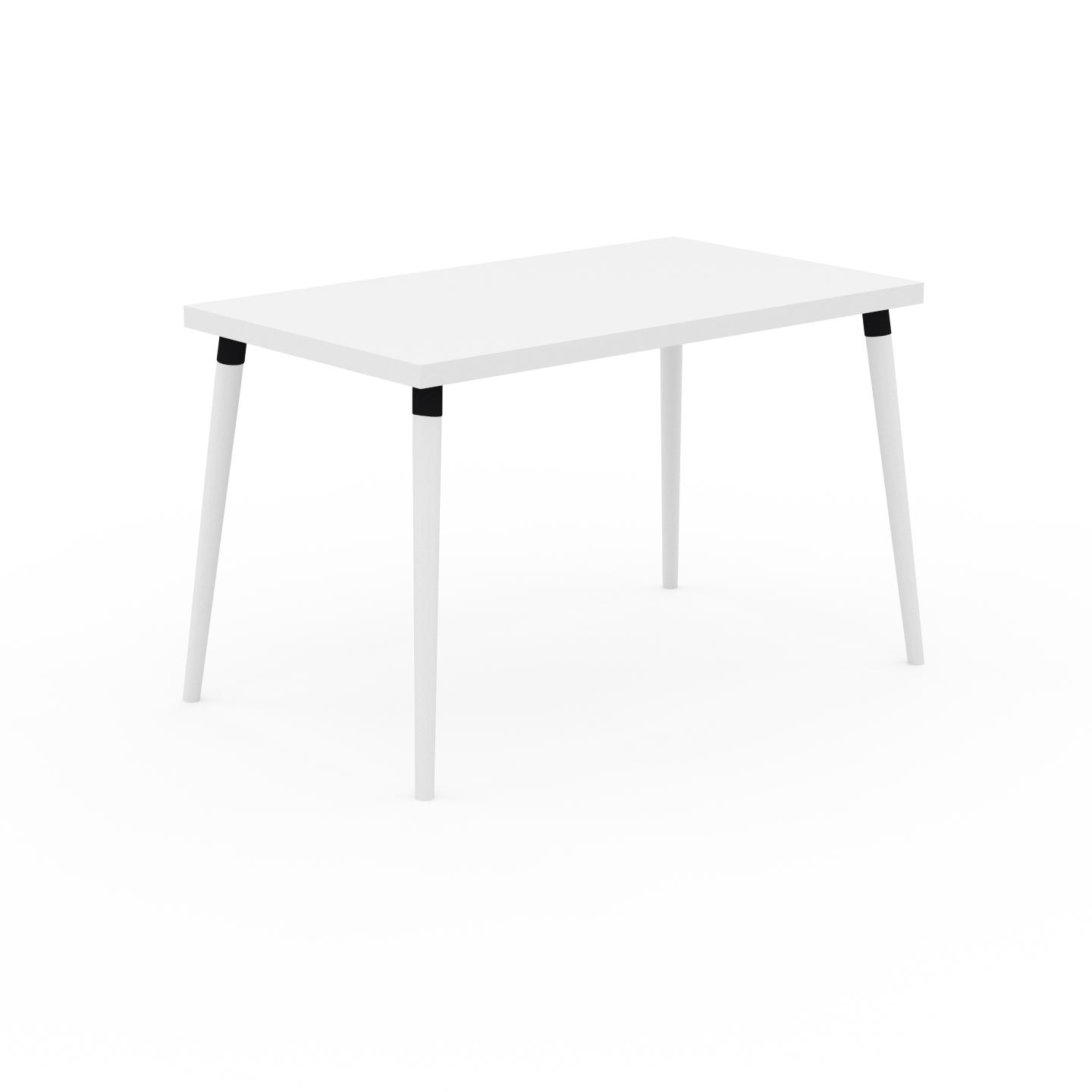 MYCS Designer Esstisch Massivholz Weiß - Individueller Designer-Massivholztisch: Einzigartiges Design - 120 x 75 x 70 cm, Modular
