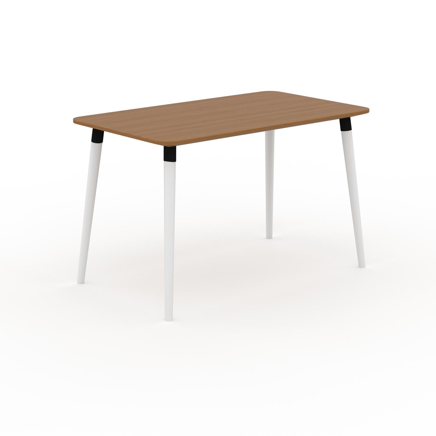 MYCS Schreibtisch Massivholz Eiche, Holz - Moderner Massivholz-Schreibtisch: Einzigartiges Design - 120 x 75 x 70 cm, konfigurierbar