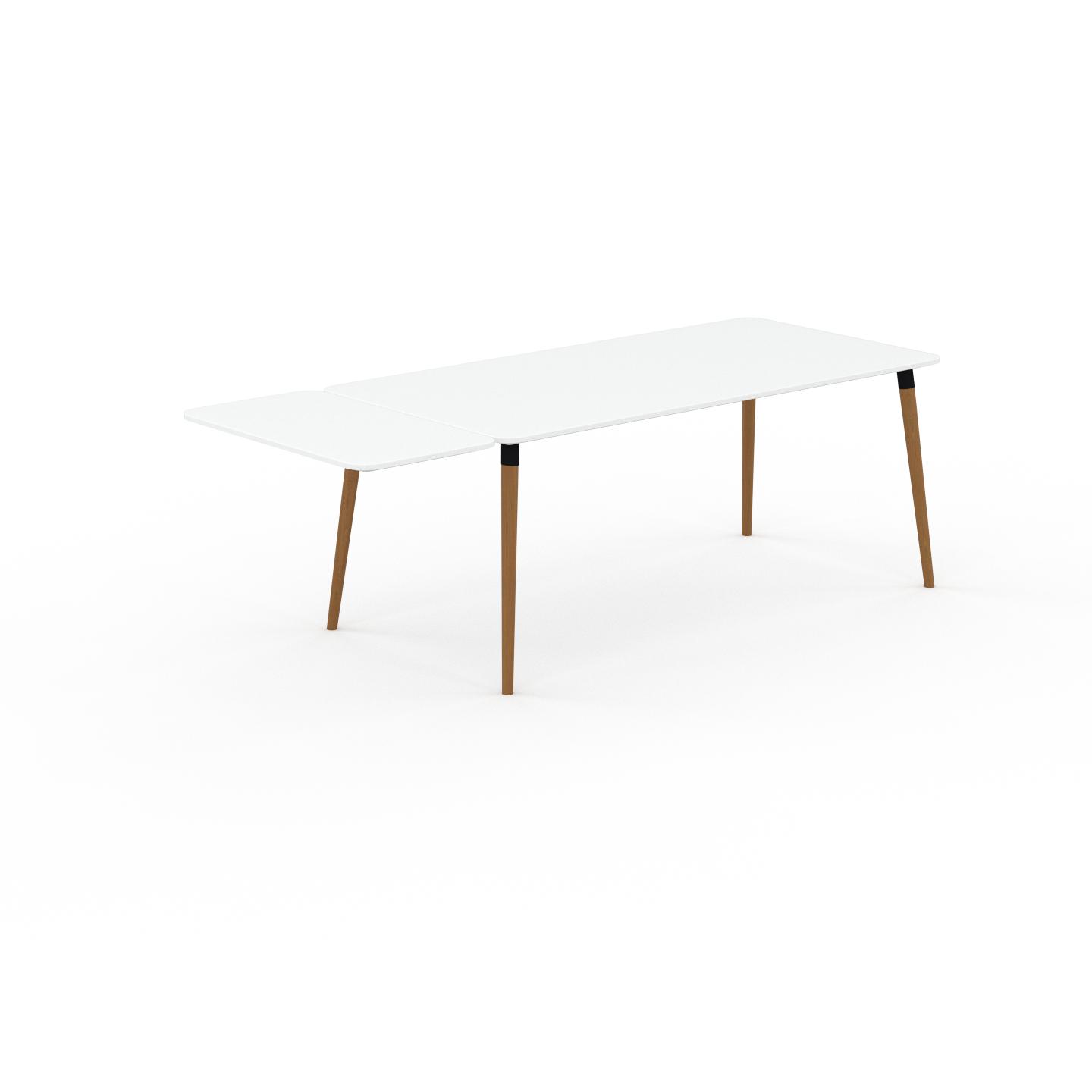 MYCS Designer Esstisch Massivholz Weiß - Individueller Designer-Massivholztisch: Einzigartiges Design - 230 x 75 x 90 cm, Modular