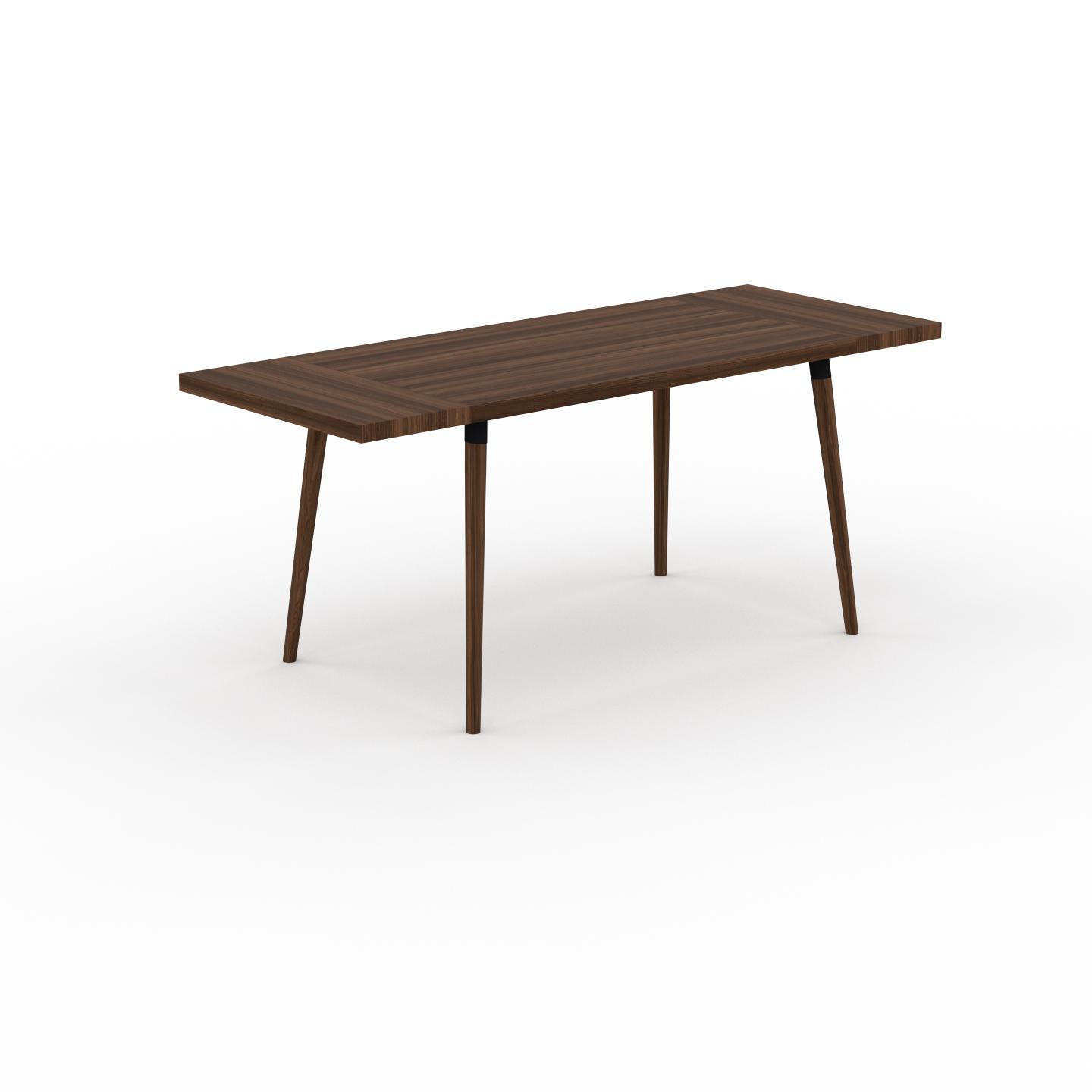 MYCS Holztisch Massivholz Nussbaum, zertifiziertes Holz - Eleganter Esstisch, Massivholztisch: Einzigartiges Design - 180 x 75 x 70 cm, konfigurierbar