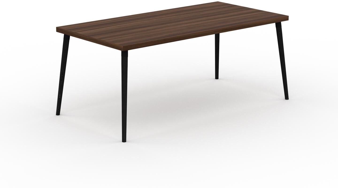 MYCS Holztisch Massivholz Nussbaum, zertifiziertes Holz - Eleganter Esstisch, Massivholztisch: Einzigartiges Design - 180 x 75 x 90 cm, konfigurierbar