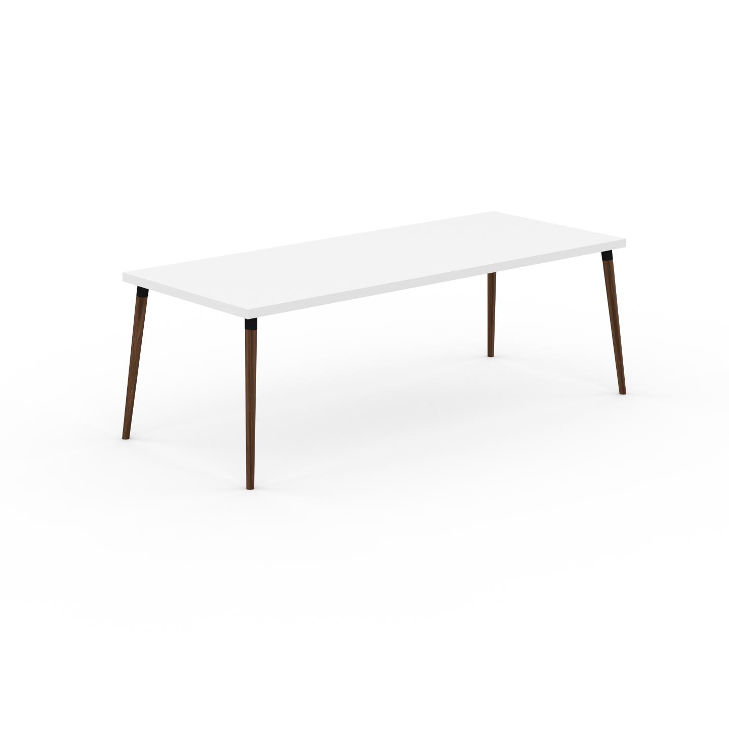 MYCS Designer Esstisch Massivholz Weiß - Individueller Designer-Massivholztisch: Einzigartiges Design - 220 x 75 x 90 cm, Modular
