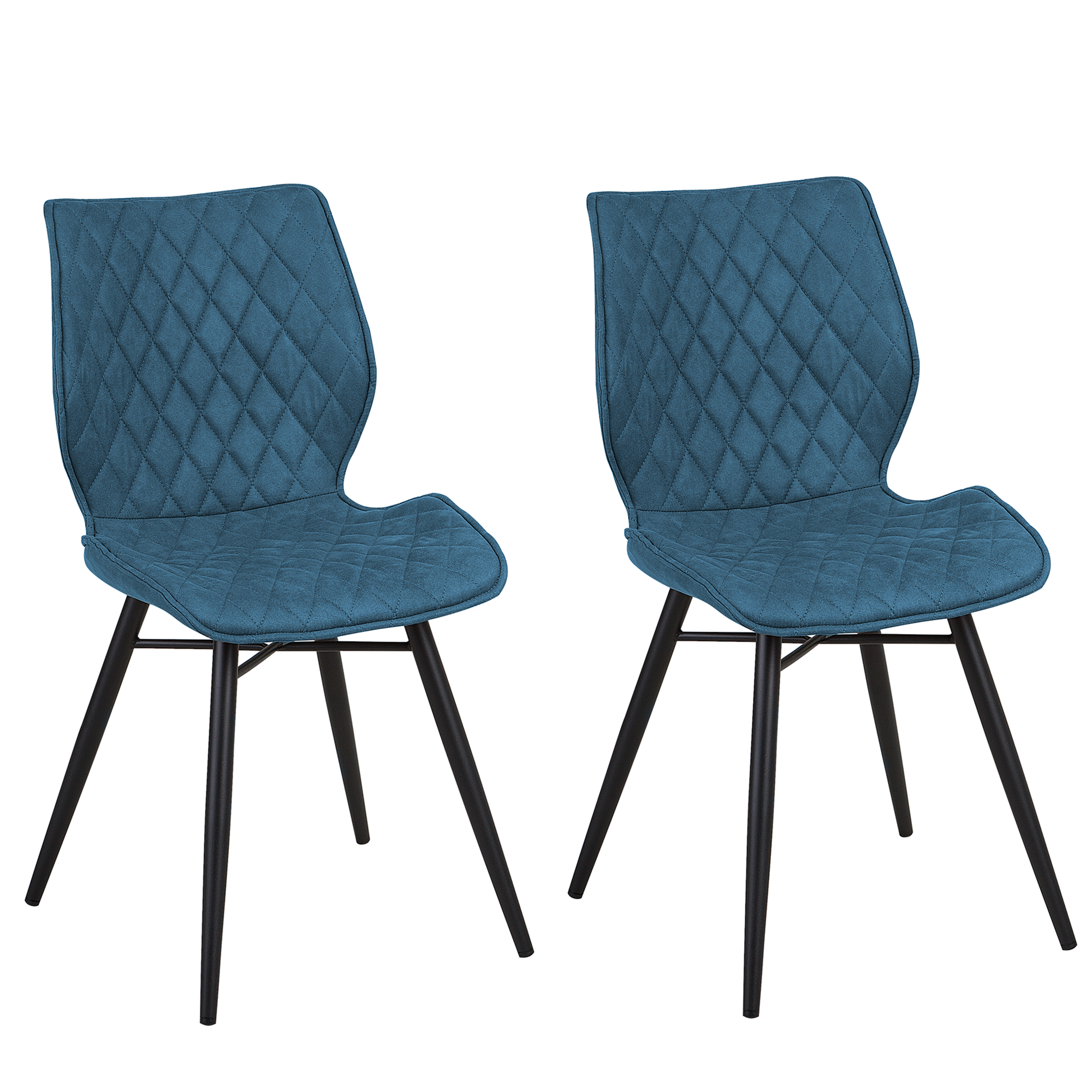 Beliani Sada dvou modrých jídelních židlí LISLE