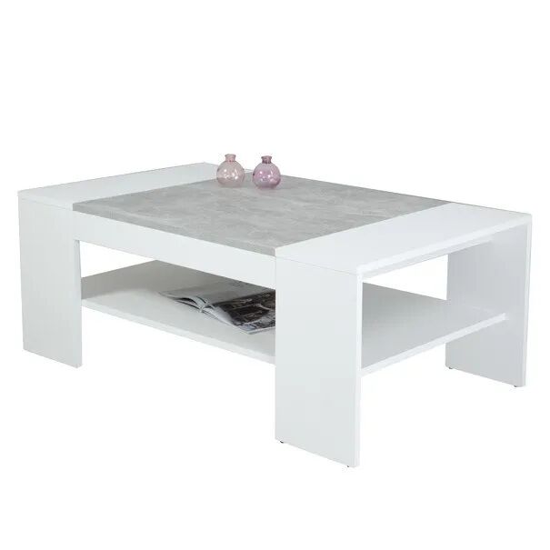 Sconto Konferenční stolek OLIVER bílá/beton