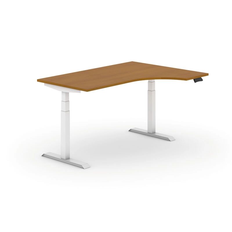 B2B Partner Výškově nastavitelný stůl, elektrický, 625-1275 mm, ergonomický pravý,