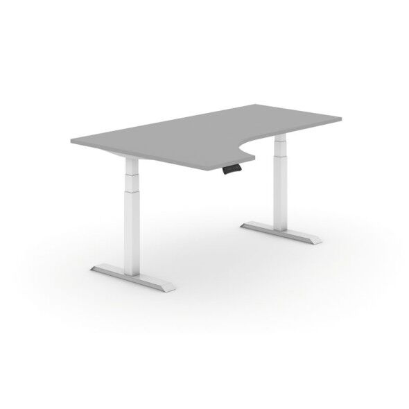 B2B Partner Výškově nastavitelný stůl, elektrický, 625-1275 mm, ergonomický levý,