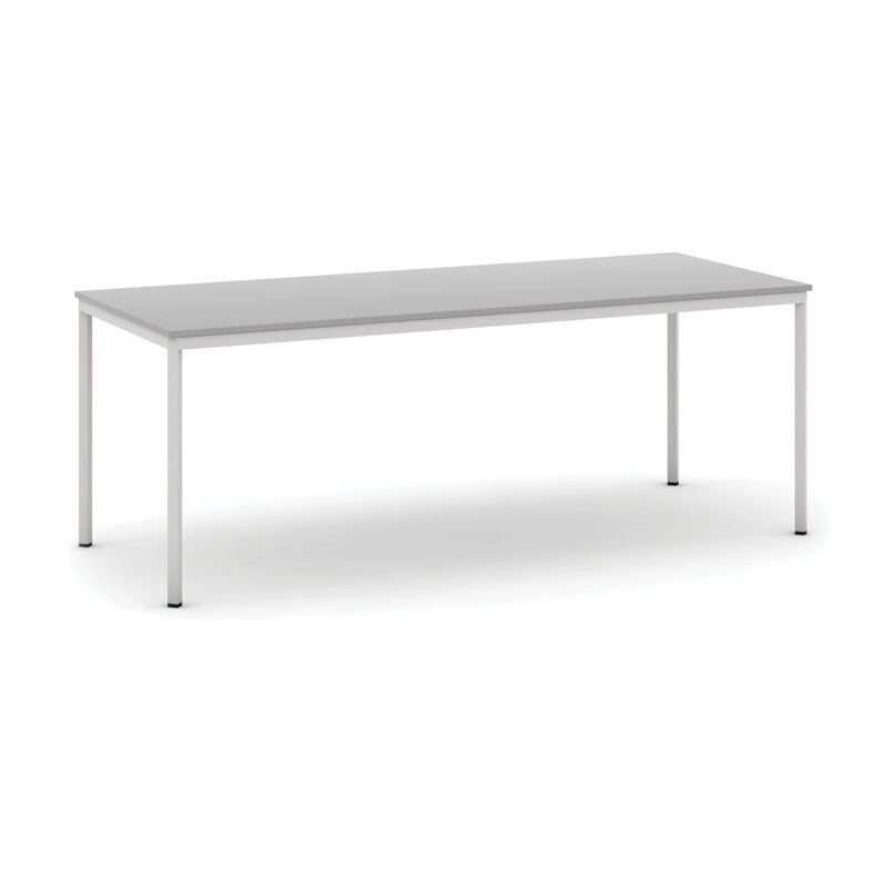 B2B Partner Stůl jídelní, 2000 x 800 mm deska šedá, podnož sv. šedá