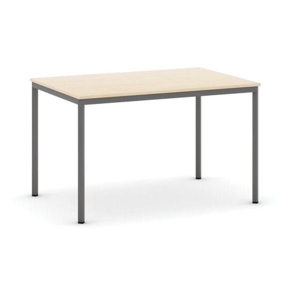 B2B Partner Stůl do jídelny, tmavěšedá konstrukce, 1200 x 800 mm, dub