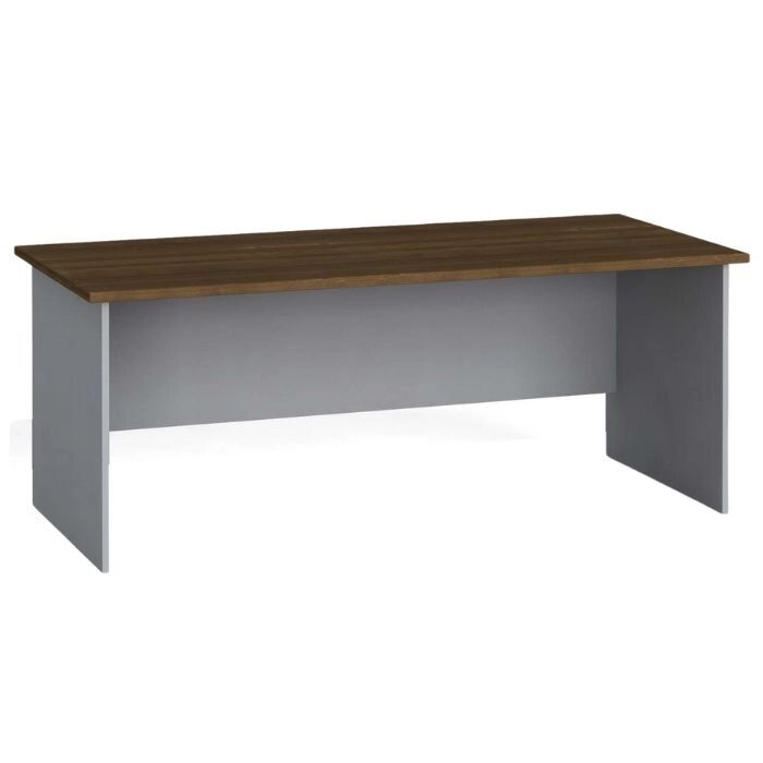 B2B Partner Kancelářský psací stůl primo flexi, rovný 180 x 80 cm, šedá / ořech