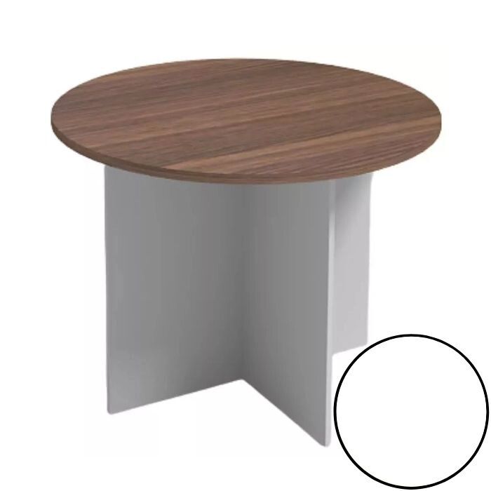 B2B Partner Jednací stůl s kulatou deskou primo, průměr 1000 mm, bílá