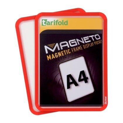 TARIFOLD Magnetická kapsa a4, 2ks, červená