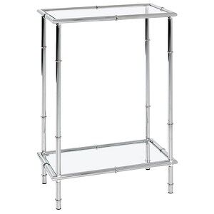 HAKU Möbel Konsolentisch Glas silber 50,0 x 25,0 x 75,0 cm