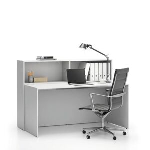 PLAN Büroset Single SEGMENT, 2 Einlegeböden, weiß/weiß