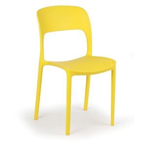 B2B Partner Design-Esszimmerstühle aus Kunststoff REFRESCO, gelb