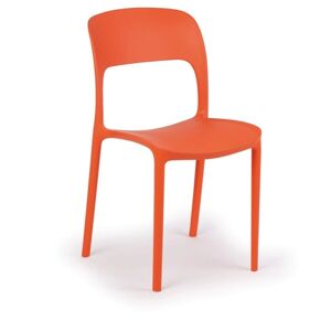 B2B Partner Design-Esszimmerstühle aus Kunststoff REFRESCO, orange
