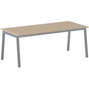 B2B Partner Schreibtisch, Mehrzwecktisch PRIMO BASIC, 2000 x 900 mm, graues Fußgestell, Buche