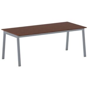 B2B Partner Schreibtisch, Mehrzwecktisch PRIMO BASIC, 2000 x 900 mm, graues Fußgestell, Kirschbaum