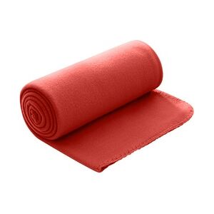 wometo Polar- Fleecedecke 130x160 cm ca. 400g wertiges Gewicht OekoTex mit Anti-Pilling Kettelrand Farbe rot