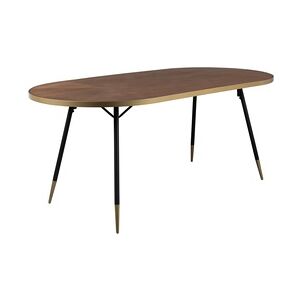 MSZ Design Esstisch DENISE 180 x 90 cm Platte oval Walnussfarbig