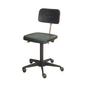 PROREGAL Antistatischer Arbeitsstuhl Arlington, kleiner Rückenlehne, ESD-Sitz, Sitzhöhe 45-58cm, Polyurethane-Sitz, Stahl-Fußkreuz, Rollen