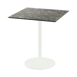 Urban Terrassentisch Weiß gestell + Galaxy Marble HPL 70x70 cm