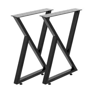 VEVOR Tischbein Metall Tragfähigkeit 800 kg für Möbel Tischgestell Möbelwerkstatt 72x50 cm Beine für Tischplatte Zwei Tischbeine aus Metall