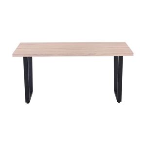 SIT Möbel Ess-Tisch   160 x 90 cm   Platte 40mm MDF Sonoma Eiche-Optik   Kufen-Gestell Metall schwarz   B160xT90xH75 cm   19000-09   Serie TISCH