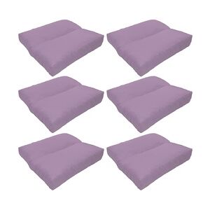 NYVI Loungekissen SunLounge Outdoor 40x40 cm Lavendel 6er Set - Wasserabweisend, Schmutzabweisend, Bequem, für Stühle, Bänke, Boden