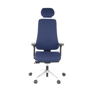 Bürostuhl / Chefsessel PRO-TEC 400 Stoff dunkelblau Alu poliert hjh OFFICE