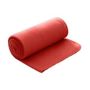 wometo Polar- Fleecedecke 130x160 cm ca. 400g wertiges Gewicht OekoTex mit Anti-Pilling Kettelrand Farbe rot