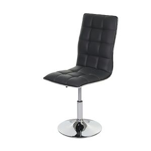 Mendler Esszimmerstuhl HWC-C41, Stuhl Küchenstuhl, höhenverstellbar drehbar, Kunstleder ~ grau