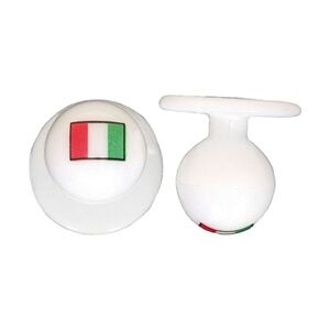 Exner Kugelknöpfe Farbe weiß mit Italien (12 Stück)